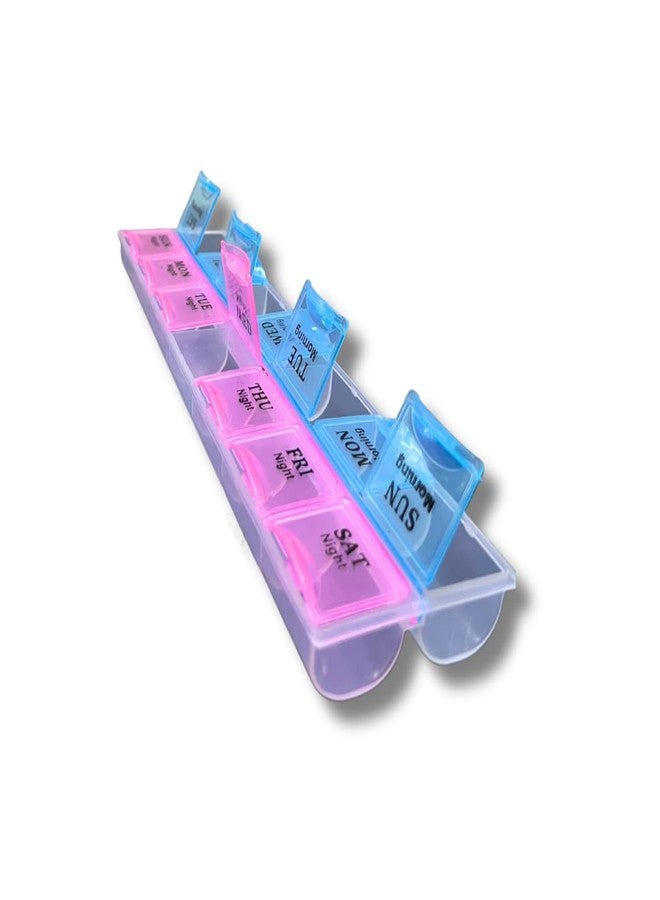 TORCHIT Braille Medicine Organizer - 7 Day Pill Box with Braille Labels, Large Compartments for Daily Medication, Easy to Use for Visually Impaired Individuals, Set Of 2 (Pack Of 2) - Image 4